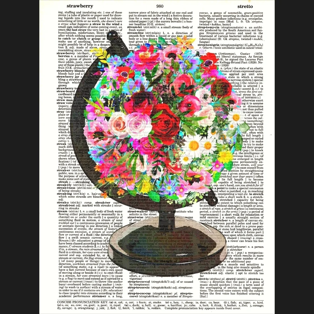 One Love Prayer Globe Inspirational Book Art Print